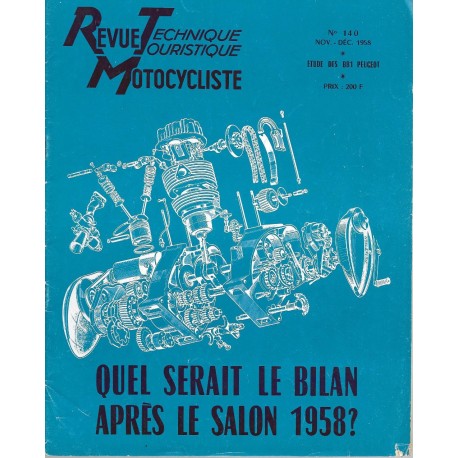 Revue Technique Motocycliste n° 140 de novembre-décembre 1958