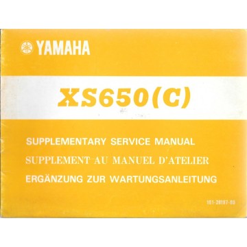 YAMAHA XS 650 (C)  (supplément manuel atelier 12 /1975)
