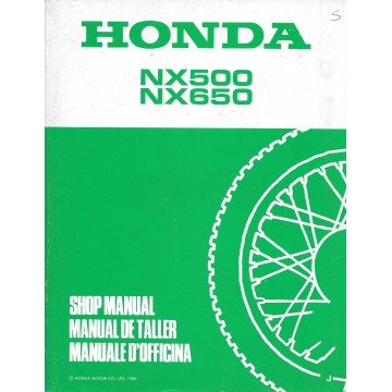 HONDA NX 500 / 650 Manuel de base mai 1988
