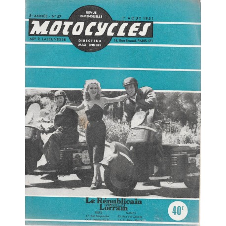 MOTOCYCLES n° 57 (1/8/1951)