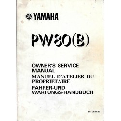 Manuel atelier YAMAHA PW 80 (B)  Type 3RV  1991