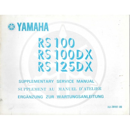YAMAHA RS 100 / RS 100 et 125 DX  Modèle 1976