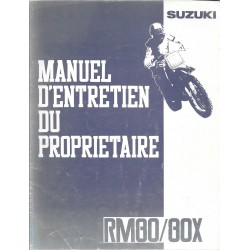 SUZUKI RM 80 / 80 X  modèle 1991  (05 / 1990)