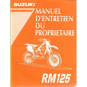 Manuel atelier SUZUKI RM 125 1996  (08 / 1995) 