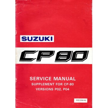 SUZUKI CP 80 (additif manuel atelier 10 / 1985) en anglais