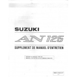 SUZUKI AN 125 T modèle 1996 (additif 12 / 1995) 