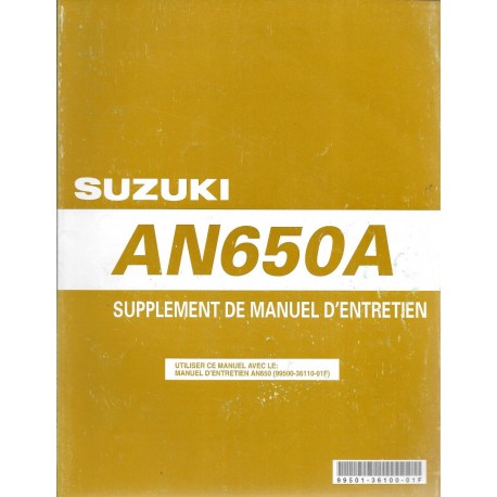 Manuel atelier additif SUZUKI AN 650 AK4  (12 / 2003) 