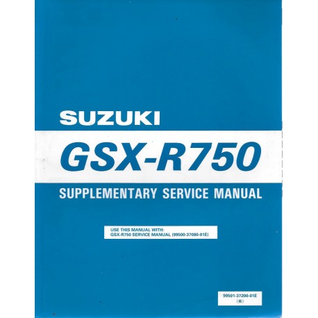 Manuel atelier SUZUKI GSX-R 750 W  (additif 11 / 97)  anglais