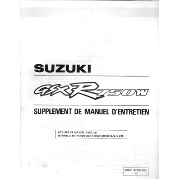 Manuel atelier additif  SUZUKI GSX-R 750 WR  (10 / 93) 