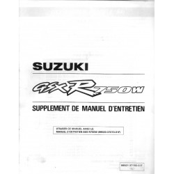 Manuel atelier additif  SUZUKI GSX-R 750 WR  (10 / 93) 