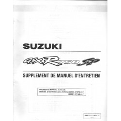 Manuel atelier additif  SUZUKI GSX-R 750 SP (02 / 94) 