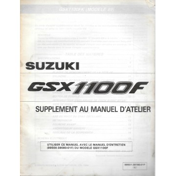 Manuel atelier SUZUKI GSX 1100 F (01 / 1989) 