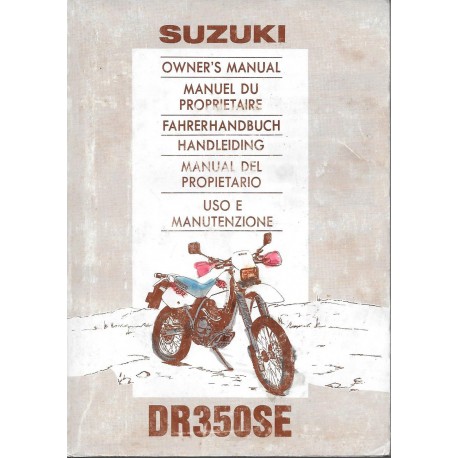 Manuel utilisateur SUZUKI DR 350 SE de 1994  (11 / 1993) 