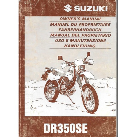 Manuel utilisateur SUZUKI DR 350 SE de 1997  (07 / 1996) 