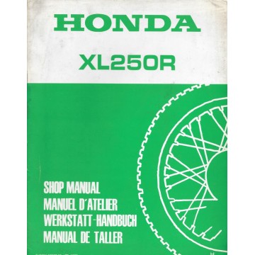 HONDA XL 250R (Additif novembre 1986)