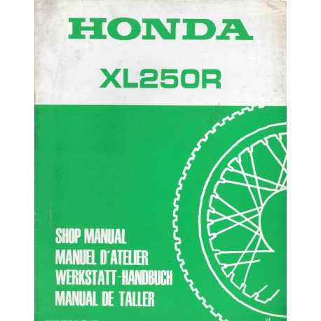 HONDA XL 250R (Additif novembre 1986)