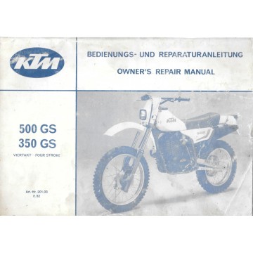 KTM 350 GS / 500 GS août 1982  (Manuel de Réparation)