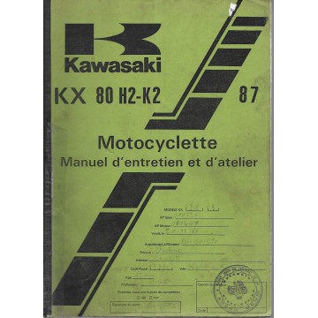 Manuel atelier KAWASAKI KX 80-H2-K2 (1987)