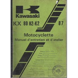 Manuel atelier KAWASAKI KX 80-H2-K2 (1987)