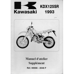 Manuel atelier KAWASAKI KDX 125 SR 1991 - 1992