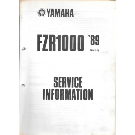 Manuel d'atelier Yamaha FZR 1000  de 1989 à 1994