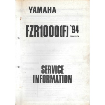 Manuel d'atelier Yamaha FZR 1000  de 1989 à 1994
