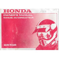 HONDA XR 70 R de 1997 (manuel utilisateur 09 / 1996) 