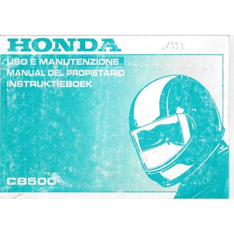 HONDA CB 500 de 1997 (manuel utilisateur 07 / 1994) 