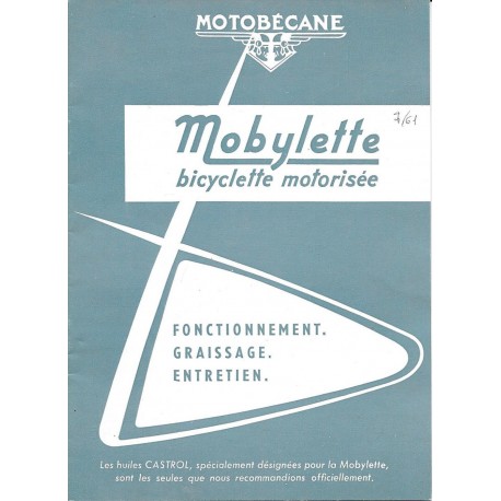 MOTOBECANE (notice entretien 8° édition JUILLET 1961)