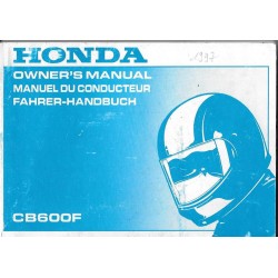 HONDA CB 600 F de 1999  (manuel utilisateur 06/1998) 