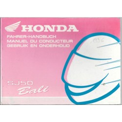 HONDA SJ 50 BALI  1997  (Manuel utilisateur 07 / 1996)