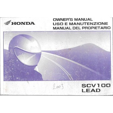 HONDA SCV 100 LEAD de 2003(Manuel utilisateur 04 / 2003)