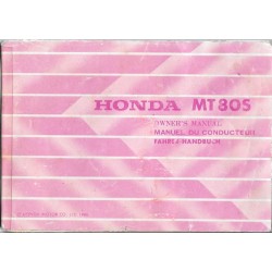 HONDA MT 80 S  1981  (Manuel utilisateur 08 / 1980)