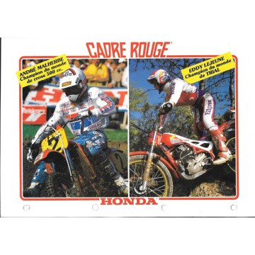 Catalogue original  HONDA Cadre Rouge 1985