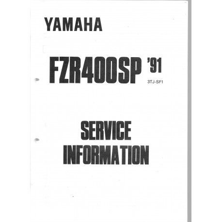 Manuel d'atelier Yamaha FZR 400 SP de 1991 / 1992 type 3TJ
