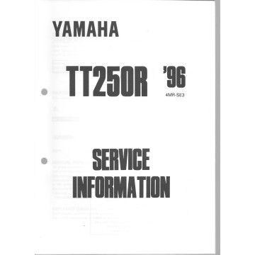 Manuel d'atelier Yamaha TT 250 RF, RG et RR