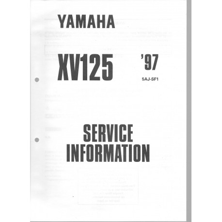 Manuel d'atelier Yamaha XV 125 de 1997 type 5AJ