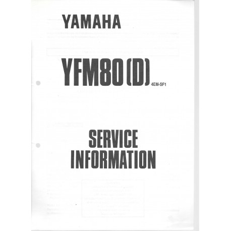 Manuel d'atelier Yamaha YFM 80 (D) de 1992  type 4EM