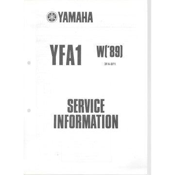 Manuel d'atelier Yamaha YFA 125 (W) de 1989  type 3FA