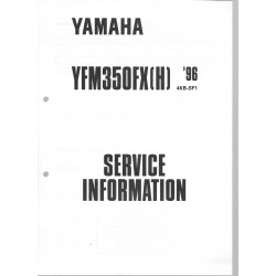 Manuel d'atelier Yamaha YFM 350 FX de 1996 type 4KB