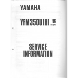 Manuel d'atelier Yamaha YFM 350 U (H) de 1996 type 4UH