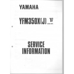Manuel d'atelier Yamaha YFM 350 X (J) de 1997 type 3GD