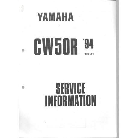 Manuel d'atelier Yamaha CW 50 R  type 4EB de 1994