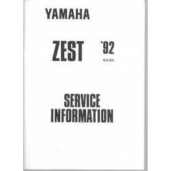 Manuel d'atelier Yamaha ZEST 50  type 4CU de 1992