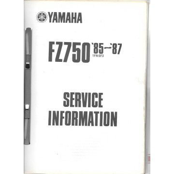 Manuel d'atelier Yamaha fz 750 type 2MG de 1985 à 1991