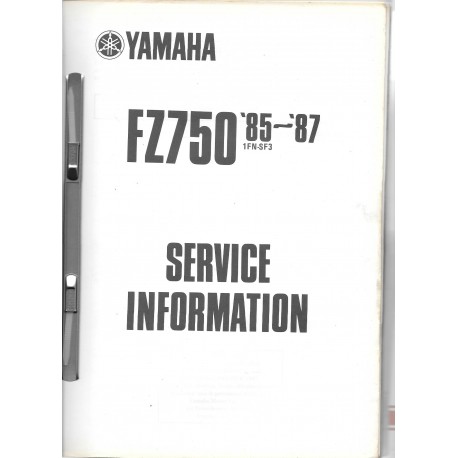 Manuel d'atelier Yamaha fz 750 type 2MG de 1985 à 1991