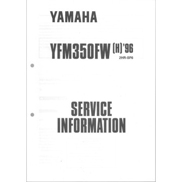 Manuel d'atelier Yamaha YFM 350 FW  94 / 97 type 3HN