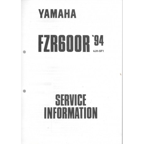 Manuel d'atelier Yamaha FZR 600 R 1994 / 95 type 4JH