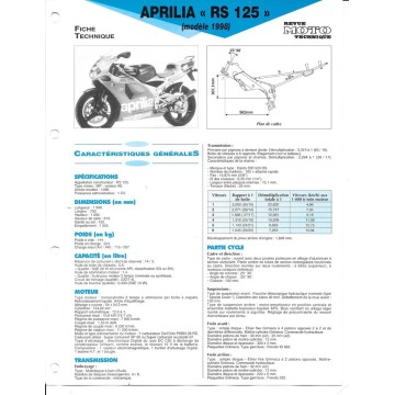APRILIA RS 125 Modèle 1998 (Fiche Revue Moto Technique)