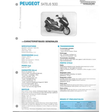 PEUGEOT SATELIS 500 de 2007  Fiche RMT